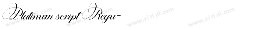 Platinum script Regu字体转换
